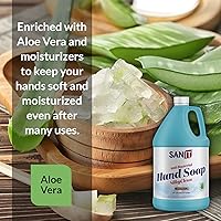 Sanit Silky Clean Antibacterial Liquid Gel Hand Soap Refill, Coconut, 1 Gallon — image 6