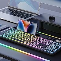 MARVO WK712 Large Print Backlit Keyboard — image 9