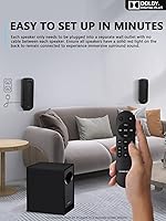 Raineverry 5.1 Surround Sound Bar with Wireless Subwoofer and Rear Speakers — image 8