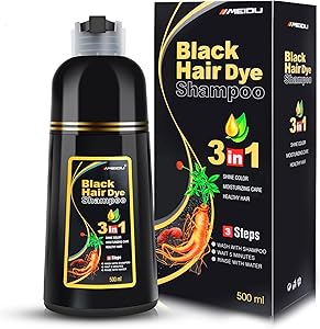 MEIDU Black Hair Dye Shampoo 500mL Review