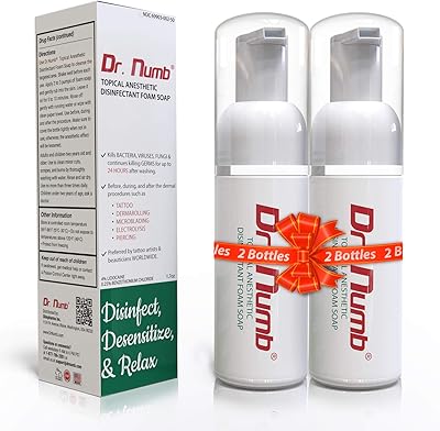Dr. Numb 4% Lidocaine Foaming Soap – 1.7oz (2 Bottles)