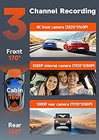 TUIFAC GT805 3-Channel 4K Dash Cam — image 2