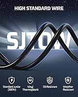 DEWENWILS 60FT Retractable Extension Cord Reel 12AWG 6 Outlet — image 4