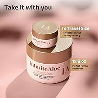 InfiniteAloe Complete Skin Care Aloe Vera Cream 8oz & 0.5oz Travel Jar — image 3