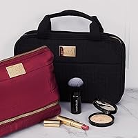 Laura Geller Quilted Folding Travel Makeup Bag - Black — image 9