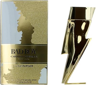 Carolina Herrera Bad Boy Gold Fantasy Eau De Toilette 3.4oz