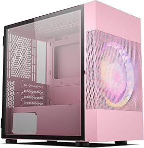 Vetroo M01 Pink Gaming PC Case
