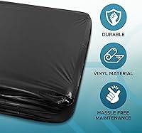 Eroticgel Black Vinyl Queen Waterproof Massage Bed Sheet — image 5