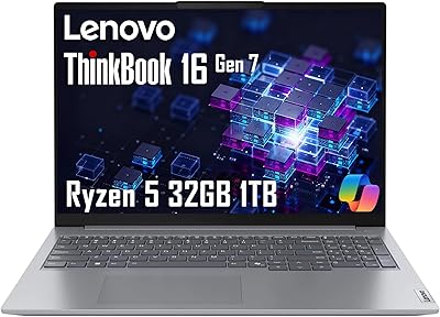 Lenovo ThinkBook 16 Gen 7, Ryzen 5 7533HS, 32GB RAM, 1TB SSD