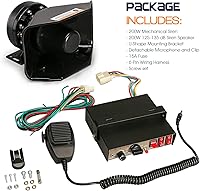 BooYu 12V 200W 9 Tones Police Siren PA System — image 2