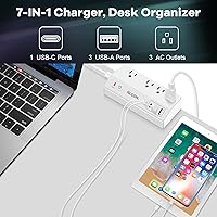 GLCONN Desk Clamp Power Strip with USB C (20W PD) — image 2