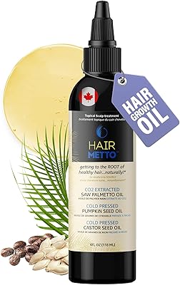 HAIRMETTO Saw Palmetto Extract Pumpkin Seed Oil for Hair Growth 4oz