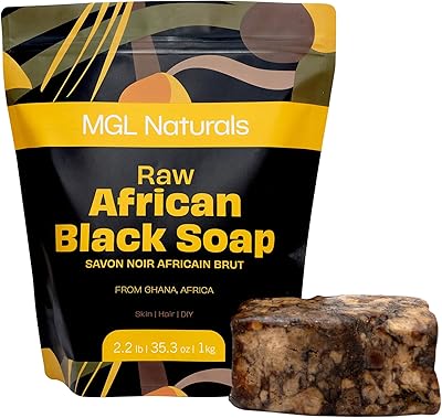 MGL Naturals Raw African Black Soap 2.2 lb