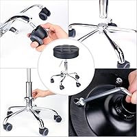 Leopard Rolling Stool, Adjustable Work Medical Stool with Wheels - Black — image 6