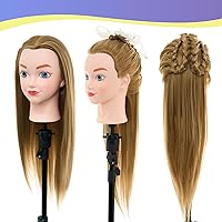 Neverland Beauty & Health Mannequin Head with Hair - 20 Inch Cosmetology Manikin Practice Braiding Doll Head — image 5