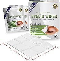 Lunovus Premium Eyelid Wipes with Tea Tree and Coconut Oil - Box of 30 — image 3