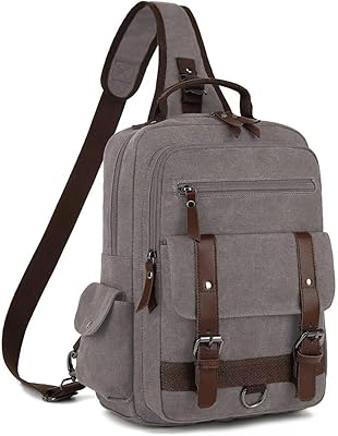 Vintage Messenger Bag Canvas Backpack for Travel - Men's Shoulder Bag