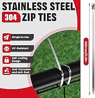 DAFONSO Stainless Steel Cable Tie Gun Kit 100PCS 304 Heavy Duty Metal Zip Ties 200LBS — image 9