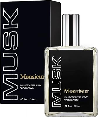 Monsieur Musk For Men Cologne Spray, 4 Ounce