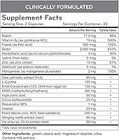 HairMax Hair, Skin and Nails Supplement – 2500mcg Biotin, MSM, DHT Blocker, 60 Capsules — image 3