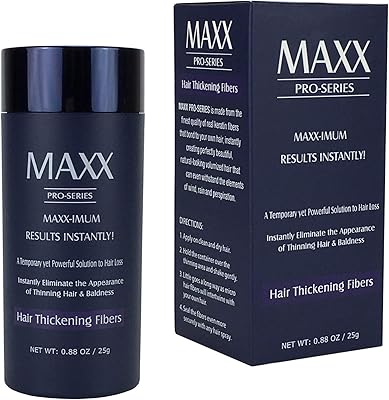 MAXX Pro-Series Volumizing Hair Fibers – 25g (Black)