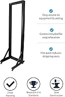 StarTech 2-Post 42U Mobile Open Frame Server Rack — image 3