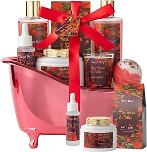 Saint Roy Red Rose & Tulip Spa Kit for Women