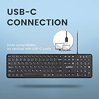 Perixx PERIBOARD-210C Wired USB-C Keyboard — image 3