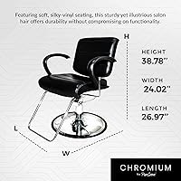 PureSana Chromium Vinyl Kyler Salon Chair - Black — image 3