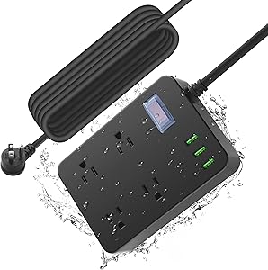 Jgstkcity Outdoor Power Strip with USB, 4 Outlets, 15 Ft Cord, Surge Protector Review