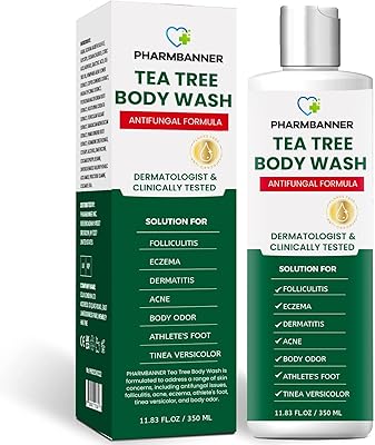 PHARMBANNER Tea Tree Antifungal Body Wash, 11.84oz