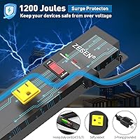 ZESEN 12 Outlet Surge Protector Power Strip — image 3