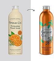 Grove Co. Hydrating Gel Hand Soap Set - Orange & Rosemary, 2 x 13oz Refills + Glass Dispenser — image 2
