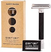 Parker THE VARIANT Closed Comb Adjustable Double Edge Safety Razor - Graphite Gray — image 1