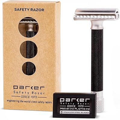 Parker THE VARIANT Closed Comb Adjustable Double Edge Safety Razor - Graphite Gray