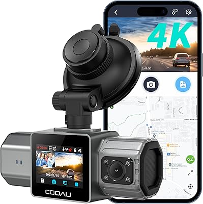 COOAU D20S 4K Dual Dash Cam