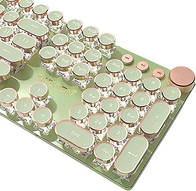 TISHLED V20 Typewriter Style Mechanical Gaming Keyboard