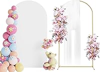 Putros 7.2ft Metal Arch Stand with White Spandex Cover — image 1