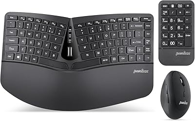 Perixx PERIDUO-606A 3-in-1 Wireless Ergonomic Keyboard & Mouse Set