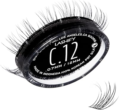 Lashify Curl 12mm Gossamer DIY Eyelash Extensions Refill, Black