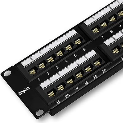 Rapink 48-Port Cat6 Patch Panel