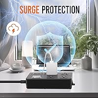 VNJ Outdoor Power Strip with 4AC Outlets + 4USB Ports, 15FT Extension Cord — image 7