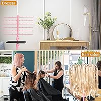 DUHARS 120-Peg Braiding Hair Rack with Tray and Adjustable Stand, Pink — image 7