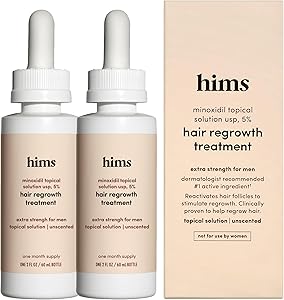 hims Hair Regrowth Treatment - Minoxidil 5% Solution for Men, 2 Pack Review