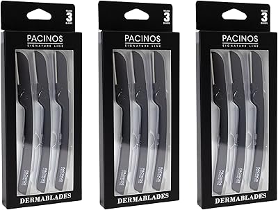 Pacinos Derma Blades for Men - Precision Straight Razor Beard Care Tool