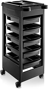 Saloniture Beauty Salon Rolling Trolley Cart with 5 Drawers Review