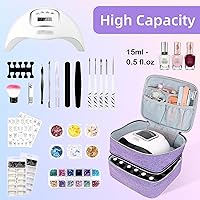 ALSLEA Nail Polish Organizer 30-Bottle Storage Case (Purple) — image 2