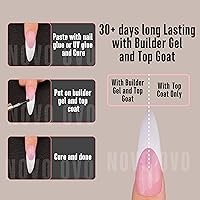 NOVO OVO XXL Curved Stiletto Almond French Tip Nail Tips — image 2