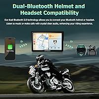 APHQUA 722 Motorcycle GPS Navigation System with Apple CarPlay & Android Auto — image 3