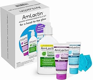 AmLactin Essentials Skin Care Set - Daily Nourish Lotion 12%, Ultra Smoothing Cream, Foot Repair Cream & Moisturizing Socks Review